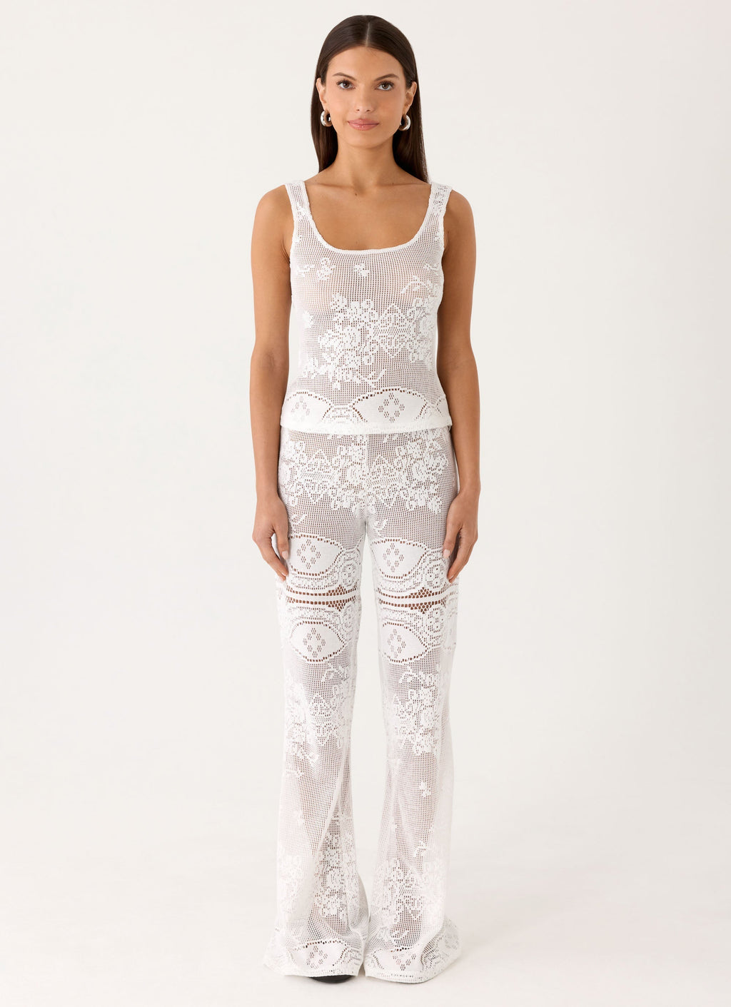 Bosten Low Rise Pants - White